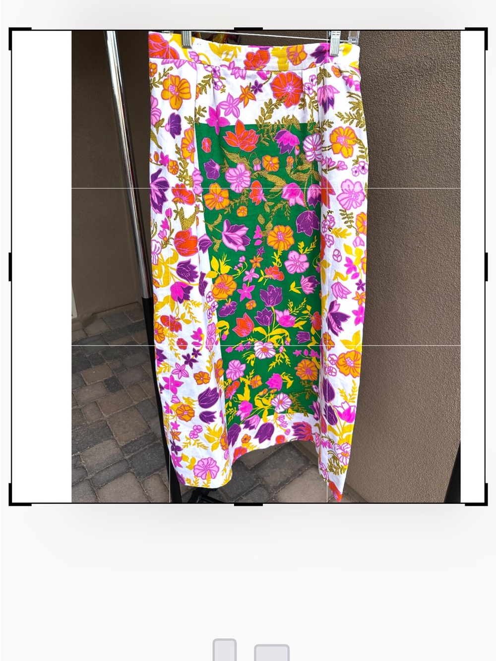 Vtg 60s Alex Colman Mod Floral Pique Maxi Skirt Fits Modern M 8 10 Tag 16